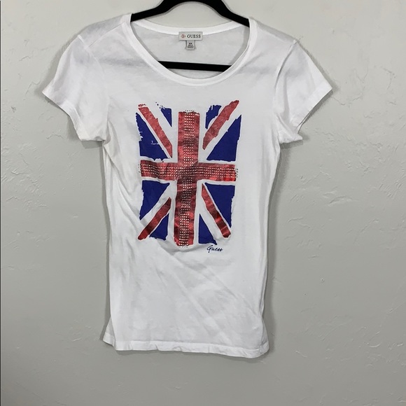 guess white tee